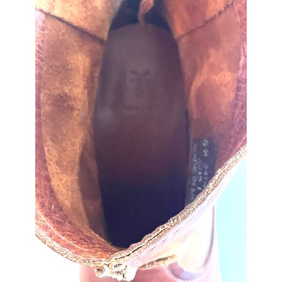 Frye Leslie Artisan Leather Ankle Boots Size 6 Block Heel - Picture 8 of 8